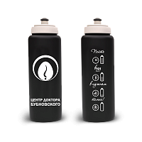 Бутылка для воды пластиковая 1 л (бел. нанесение)