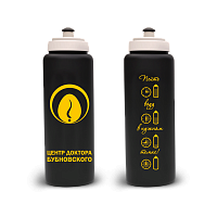 Бутылка для воды пластиковая 1 л (жёл. нанесение)